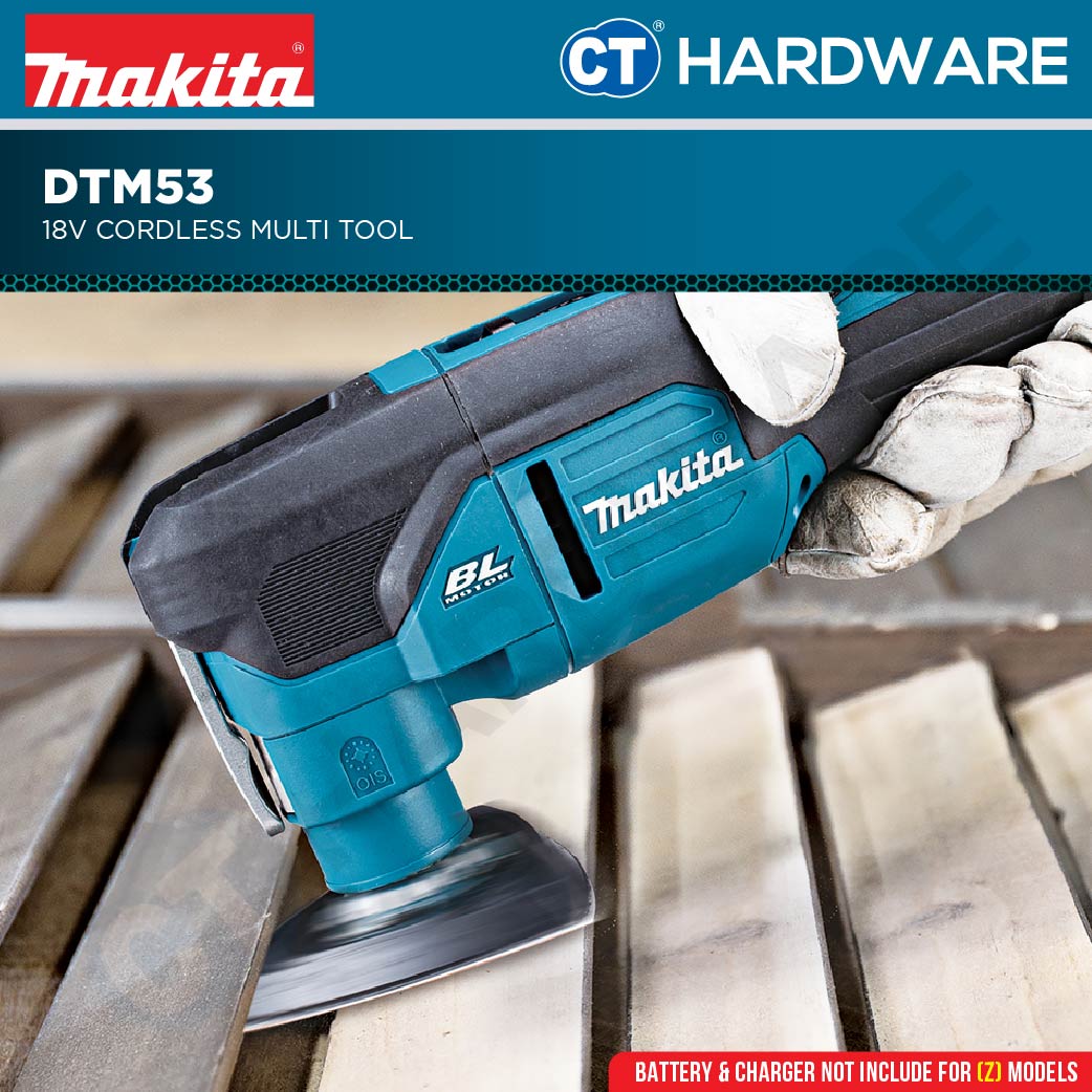 Makita DTM53Z | DTM53RTJX1 18V Max Starlock Cordless Multi Tool Powerful Oscillating Cutter Mesin Potong Multi [ DTM53 ]