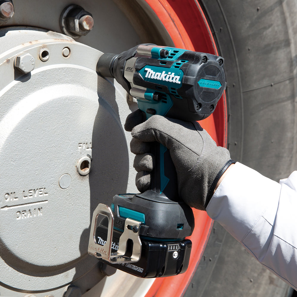 Makita DTW700TJX1 + DGA404Z 2-Tool Combo Set LXT 18V Cordless Brushless 1/2 inch 700Nm Impact Wrench and 100mm Angle Grinder