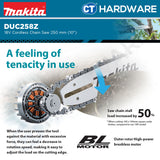 Makita DUC258Z 18V Cordless Chain Saw 250 mm (10") Without Battery and Charger