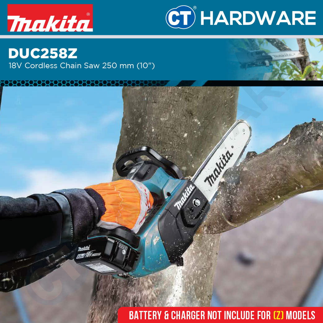 Makita DUC258Z 18V Cordless Chain Saw 250 mm (10") Without Battery and Charger