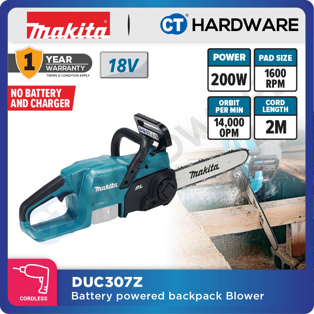MAKITA DUC307Z CORDLESS CHAIN SAW 18V | 12" | 610W WITHOUT BATTERY & CHARGER - [MAKITA MEGA COMBO]