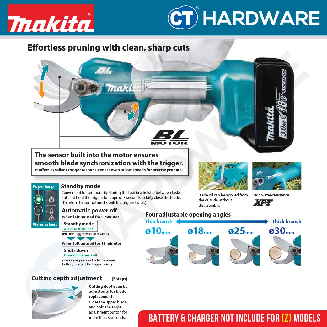 Makita DUP181Z 18V Cordless Pruning Shears