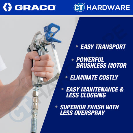 GRACO DURAPROP21 Corded Electric Airless Sprayer Come With Stand, 1HP, GBM0001, Professional Lightweight Sprayer, DIY