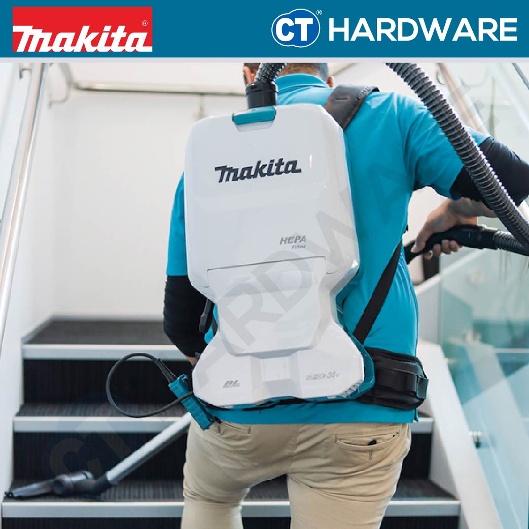 Makita DVC660Z Cordless Brushless Backpack Vacuum Cleaner 36V (18Vx2) | 11kPa | 2.0m³/min | 6L [With 5.0Ah Battery]