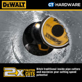 DEWALT DWAIPCIR ATTACHMENT IMPACT CONNECT 1/4" HEX SHANK INSIDE PIPE CUTTER FOR 1-1/4" - 8"