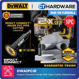 DEWALT DWAIPCIR ATTACHMENT IMPACT CONNECT 1/4" HEX SHANK INSIDE PIPE CUTTER FOR 1-1/4" - 8"