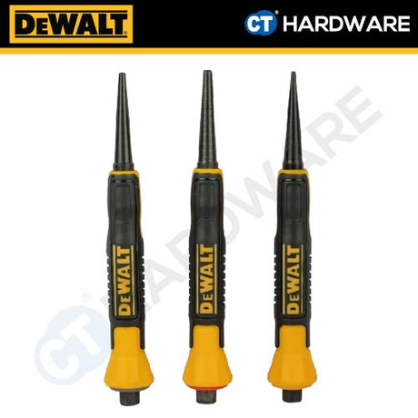 DEWALT DWHT0-58018 NAIL PUNCH SET X 3PCS ( 0.8MM/1.6MM/2.4MM ) [ HANDTOOLS ]