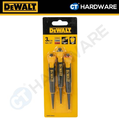 DEWALT DWHT0-58018 NAIL PUNCH SET X 3PCS ( 0.8MM/1.6MM/2.4MM ) [ HANDTOOLS ]