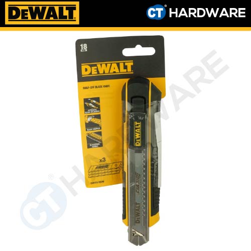 DEWALT DWHT0-10249 CARTRIDGE SNAP-OFF BLADE KNIFE 18MM COME WITH 3PCS BLADE [ HANDTOOLS ]