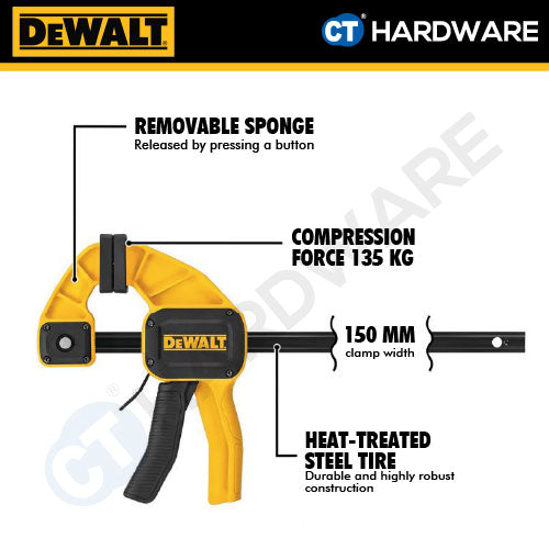 DEWALT DWHT0-83192 | DWHT0-83195 LARGE TRIGGER CLAMP 6" 150MM | 36" 900MM