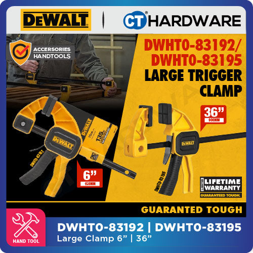 DEWALT DWHT0-83192 | DWHT0-83195 LARGE TRIGGER CLAMP 6" 150MM | 36" 900MM