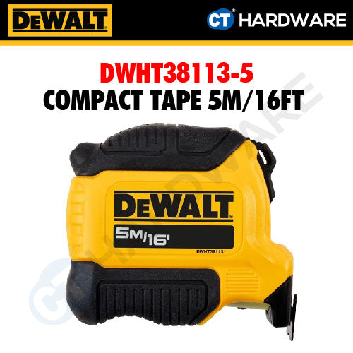 DEWALT DWHT38113-5 | DWHT38126S COMPACT MEASURING TAPE 5M/16FT / ATOMIC MEASURING TAPE  8M/26"