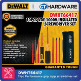 DEWALT DWHT66417 VDE 1000V INSULATED SCREWDRIVER SET ( 10PCS )