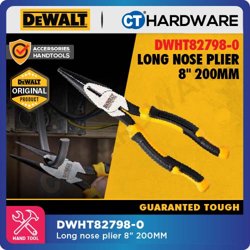 DEWALT DWHT82798-0 LONG NOSE PLIER 8" 200MM - 1PC [ HANDTOOLS ]