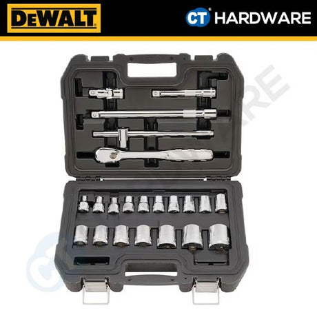DeWalt DWMT19241-1 Socket Set 1/2"Dr Metric With Ratchet (22 pcs)