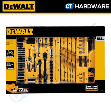 DeWalt DWMT45184-1 Black Chrome Mechanics Tool Set (184 pcs)