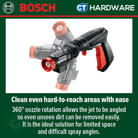 Bosch High Pressure Cleaner with Long Lance 1100W 230V 100bar 5L/min [06008A7EL1] EasyAquatak100LL