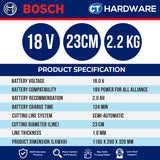 Bosch EASYGRASSCUT 18-230 Cordless Grass Trimmer 18V Come With 1x 2.0Ah Battery & Charger | Home & Garden Tools