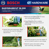 Bosch EASYGRASSCUT 18-230 Cordless Grass Trimmer 18V Come With 1x 2.0Ah Battery & Charger | Home & Garden Tools