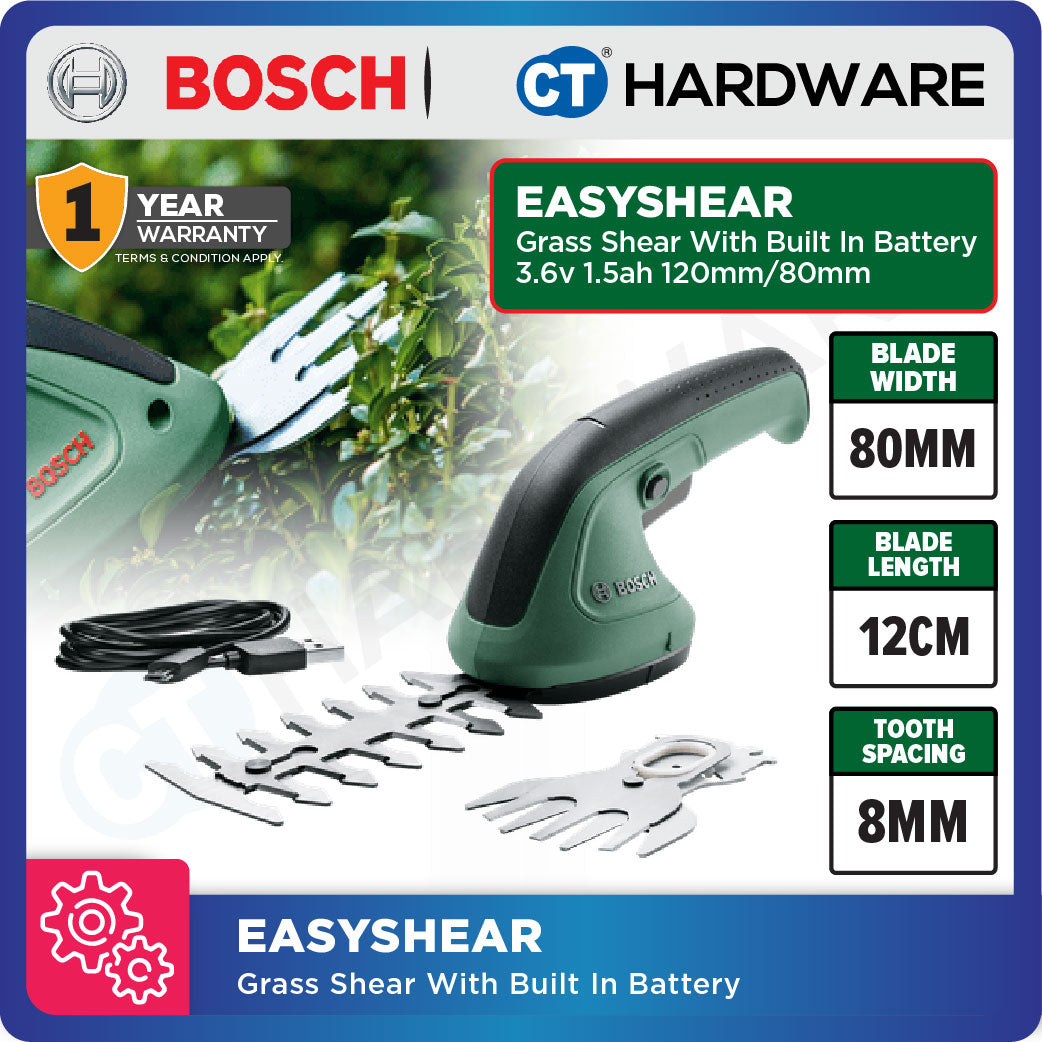 Bosch EASY SHEAR Battery Grass Shear 3.6V 12cm Shrub Blade [EASYSHEAR]