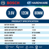 Bosch EASY SHEAR Battery Grass Shear 3.6V 12cm Shrub Blade [EASYSHEAR]