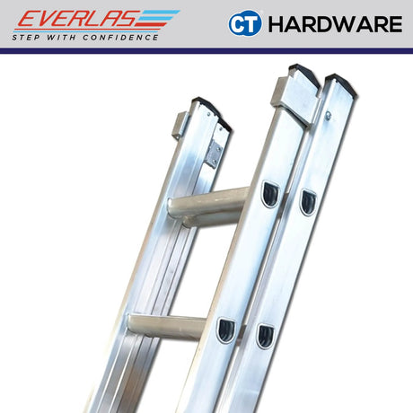 Everlas ED-DR Series Heavy Duty Double Extension Ladder 11 Rungs - 33 Rungs | 150kg Max Load | SIRIM