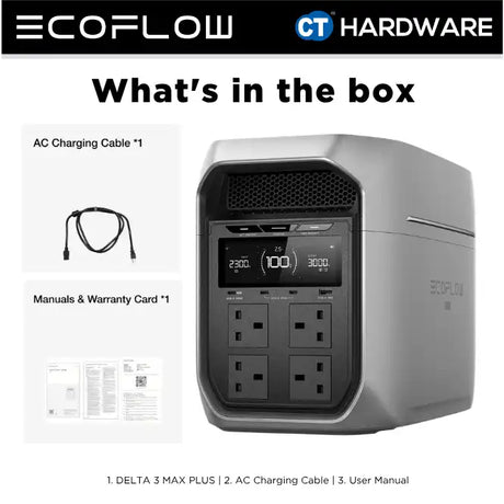EcoFlow DELTA 3 MAX Plus Portable Power Station (2048WH | 3000W Output)
