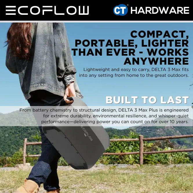 EcoFlow DELTA 3 MAX Plus Portable Power Station (2048WH | 3000W Output)