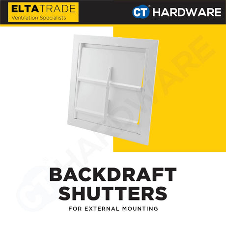 ELTA TRADE EMGB-HPA 200 EXTERNAL METAL GRILLE WITH BACKDRAFT SHUTTER FOR HPA SERIES 200MM
