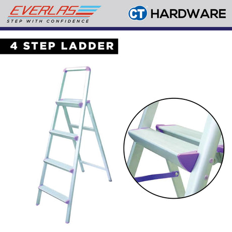 Everlas ES Series Elegant Steps Ladder 2 Rungs - 4 Rungs | 150kg Max Load | SIRIM