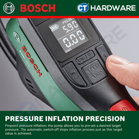 Bosch EASY PUMP Cordless Compressed AIR PUMP | Inflator | Multipurpose Pump For Ball & Bike Tires [0603947080]