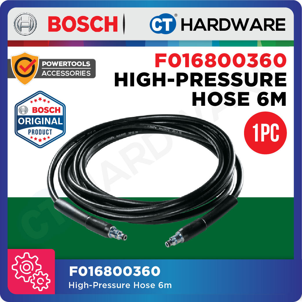 Bosch F016800360 High Pressure Hose 6m AQUATAK100/110/120/125/130 & AQT42-13