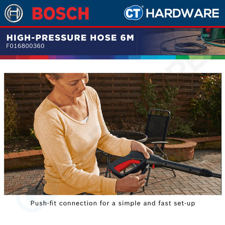 Bosch F016800360 High Pressure Hose 6m AQUATAK100/110/120/125/130 & AQT42-13