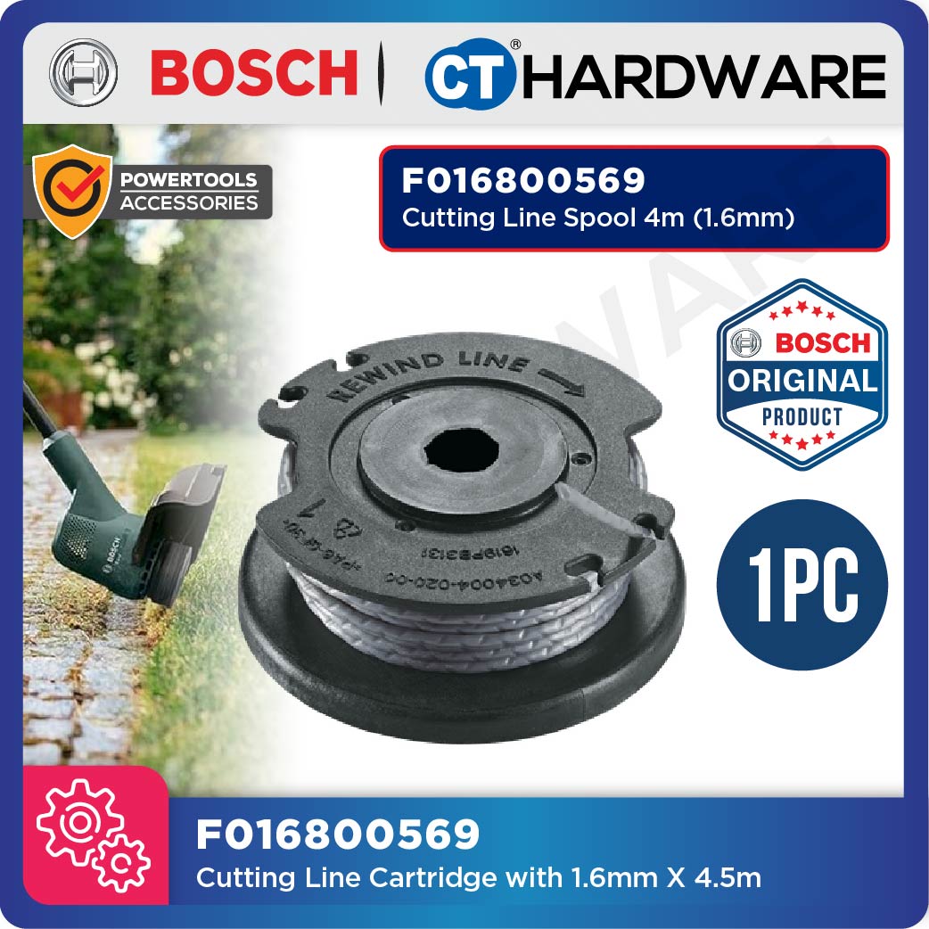 Bosch F016800569 Cutting Line Cartridge Spool with 4.5m x 1.6mm Line for EasyGrassCut