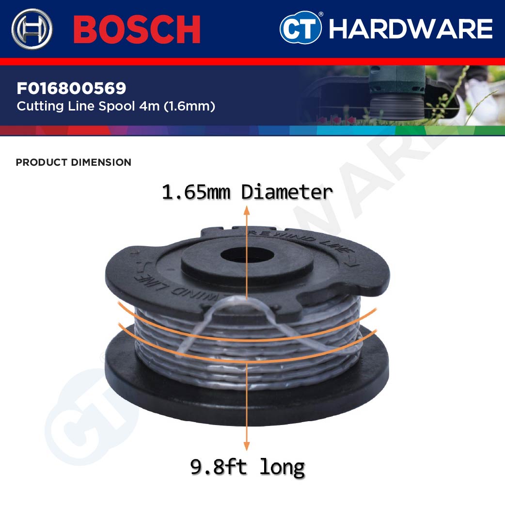Bosch F016800569 Cutting Line Cartridge Spool with 4.5m x 1.6mm Line for EasyGrassCut