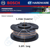 Bosch F016800569 Cutting Line Cartridge Spool with 4.5m x 1.6mm Line for EasyGrassCut