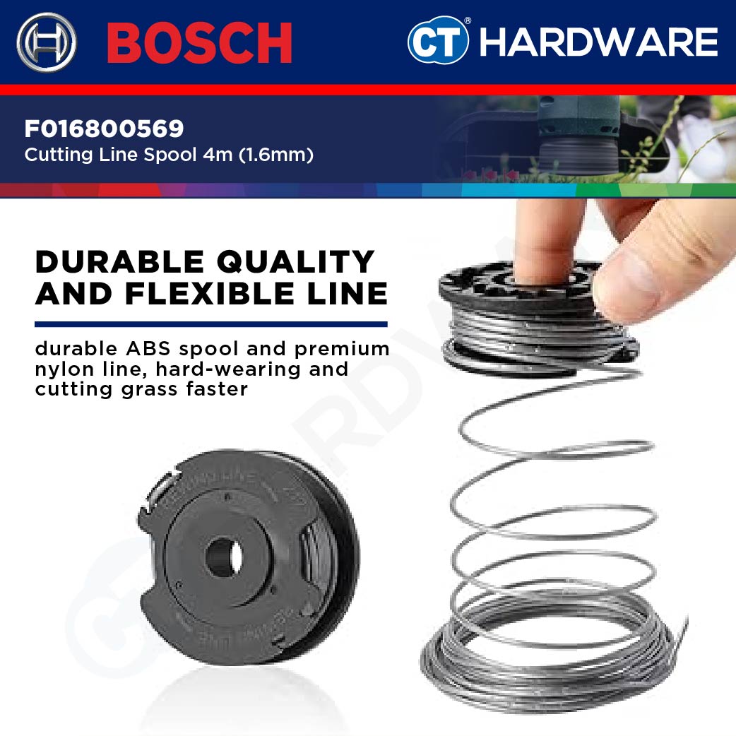 Bosch F016800569 Cutting Line Cartridge Spool with 4.5m x 1.6mm Line for EasyGrassCut