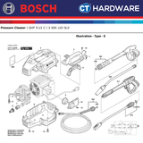Bosch F016F04523 Pressure Hose 8m for GHP 5-13 C