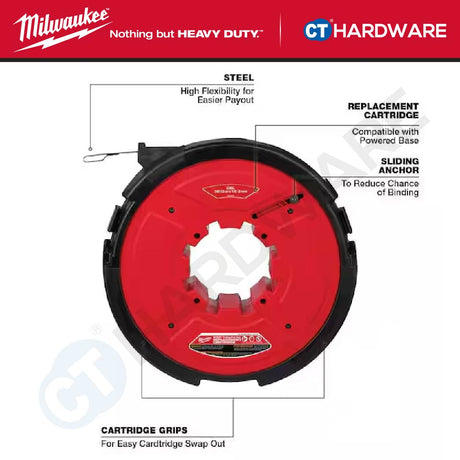 Milwaukee FPFT18ACCY01 Non-Conductive Powered Fish Tape Replacement Cartridge 30M X 6MM