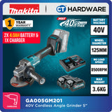 Makita GA005GM201 Cordless Angle Grinder 40Vmax | 125mm (5")