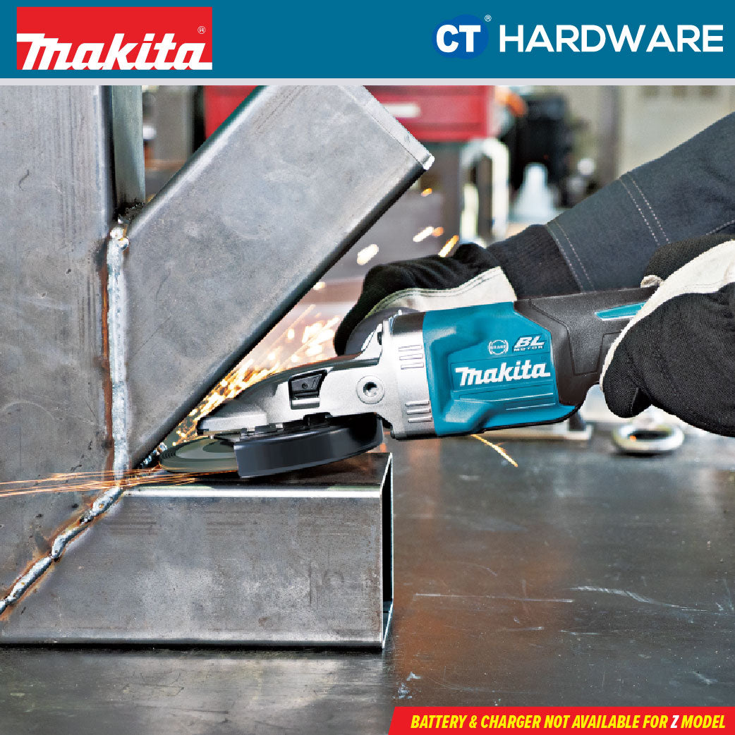 MAKITA GA056GZ CORDLESS FLAT HEAD ANGLE GRINDER 40V | 5" | 9000RPM WITHOUT BATTERY CHARGER [ PADDLE SWITCH ]