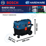 Bosch PRO GAS12-25LS Wet & Dry Vacuum Cleaner 1200W 25L [06019S31L0]
