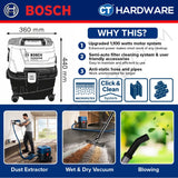 Bosch GAS 15 Professional Wet & Dry Vacuum Cleaner 1100W 15l [06019E50L0 | GAS15]