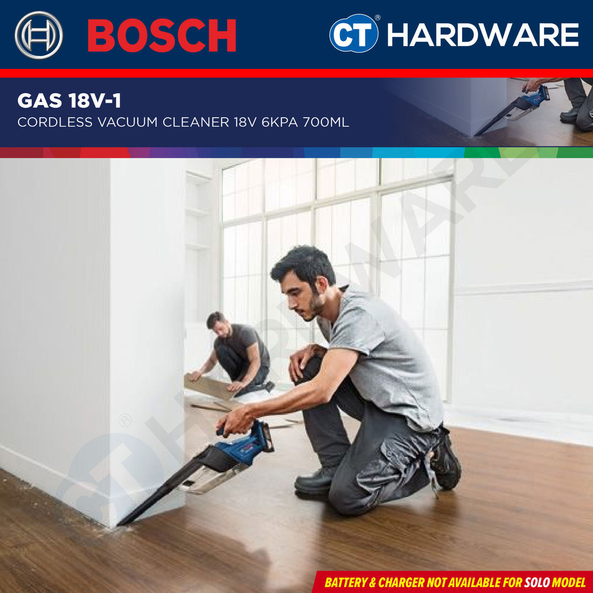 🎁 Bosch GAS 18V-1  Professional Cordless Vacuum Cleaner 18V | SOLO | 1-Battery | 2-Battery [GAS18V1SOLO] (100% off)