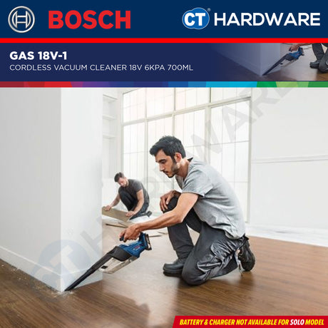 🎁 Bosch GAS 18V-1  Professional Cordless Vacuum Cleaner 18V | SOLO | 1-Battery | 2-Battery [GAS18V1SOLO] (100% off)