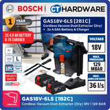 Bosch PRO GAS18V-6LS Cordless Dust Extractor 18V 06019K2180 (Body Only | 1-Battery | 2-Battery)