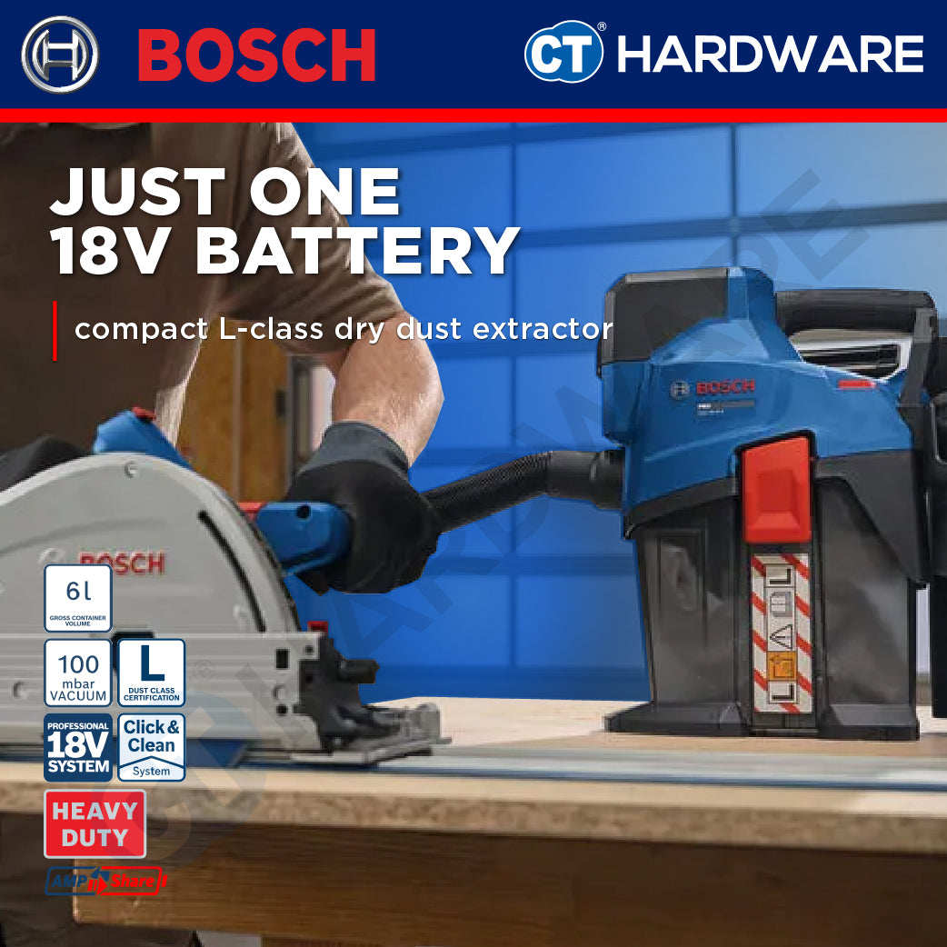 Bosch PRO GAS18V-6LS Cordless Dust Extractor 18V 06019K2180 (Body Only | 1-Battery | 2-Battery)