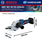 Bosch PRO GBC 18V-32 PS Cordless Brushless Rebar Cutter 18V 32mm Solo [06019S70K0]