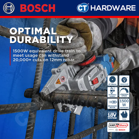 Bosch PRO GBC 18V-32 PS Cordless Brushless Rebar Cutter 18V 32mm Solo [06019S70K0]