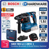 Bosch GBH 185-LI Professional Cordless Brushless Rotary Hammer 18V | SOLO | 2-Battery [06119240L1 | GBH185LI]